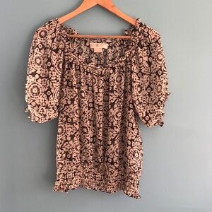 Michael Kors chiffon Floral Print Top